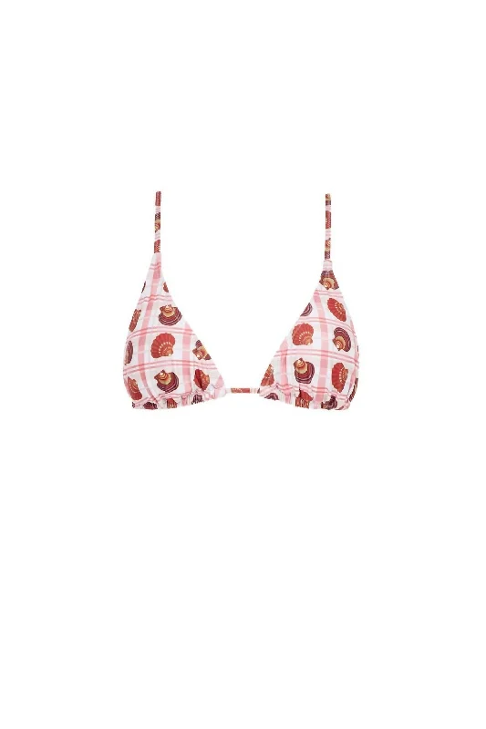 Gabriela Bikini Top In Coral Shells