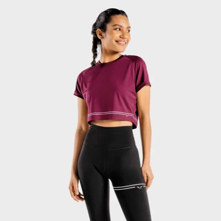 FLUX CROP TEE – MAROON