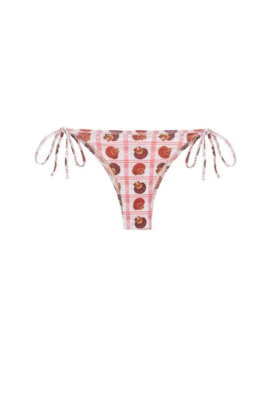 Gabriela Bikini Bottom In Coral Shells