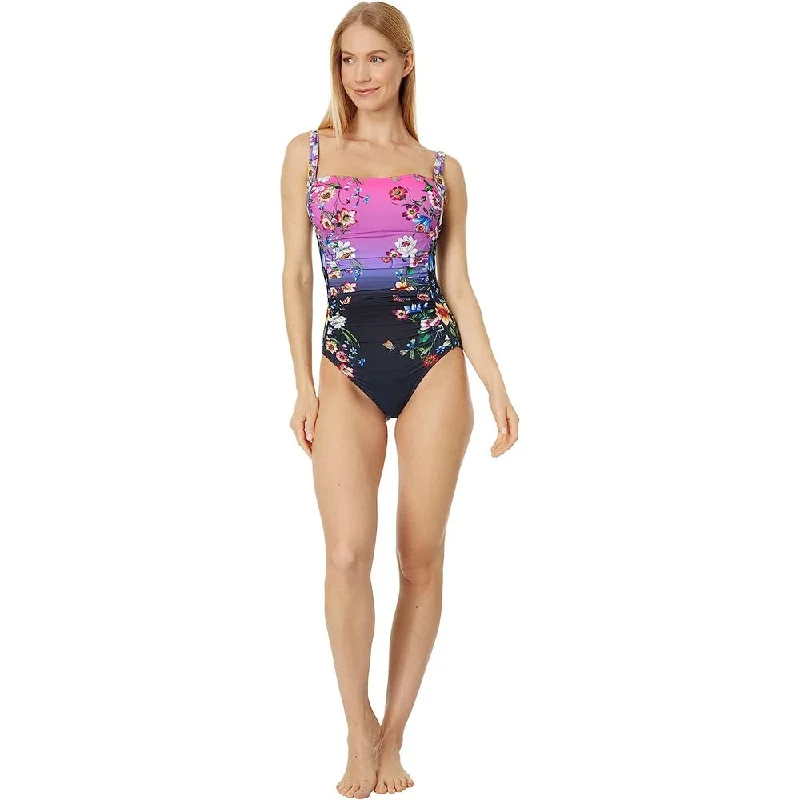 Johnny Was Women's Ruched One-Piece Multi Color Swimsuit