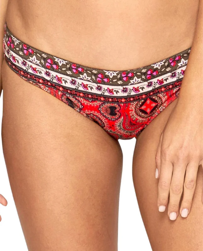 Moderate Coverage Hipster Bikini Bottom In Arabian Spice