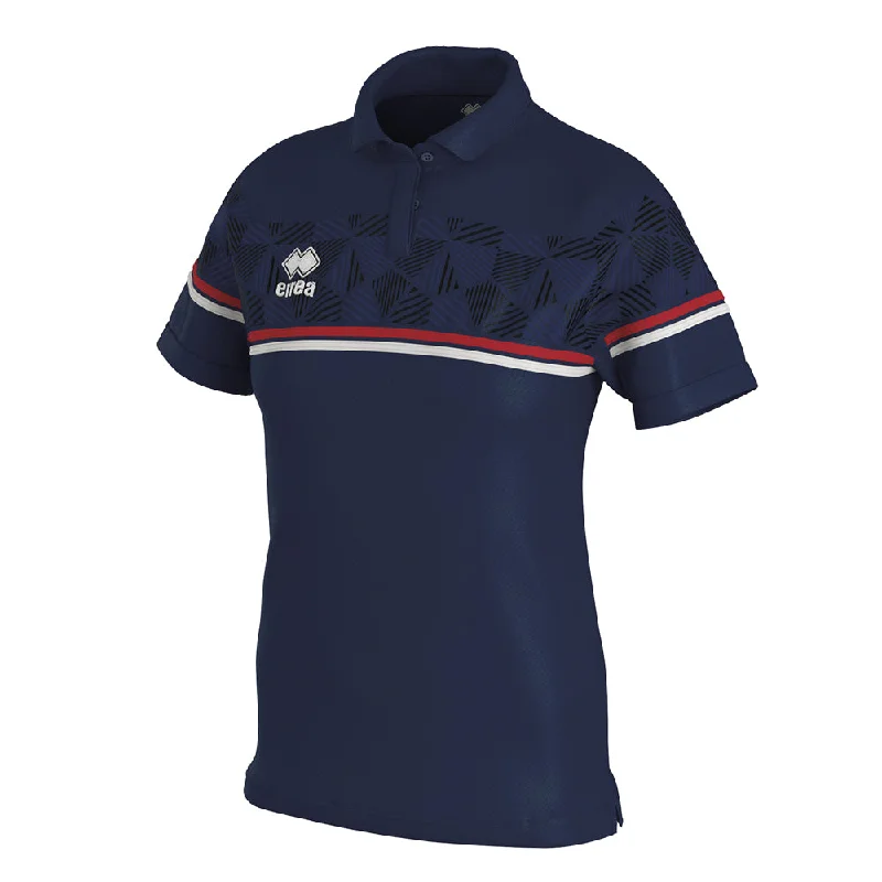 Errea Women's Darya Polo Shirt (Navy/Red/White)