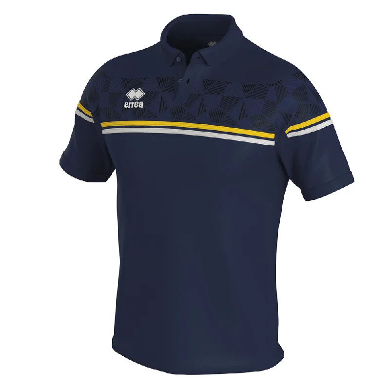 Errea Dominic Polo Shirt (Navy/Yellow/White)