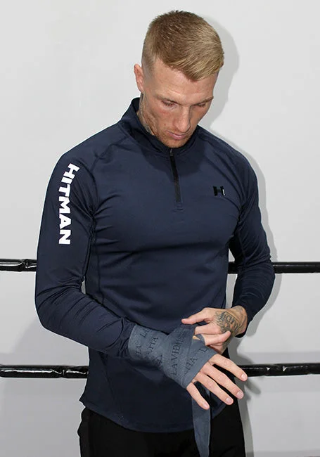 Navy Long Sleeve Gym T-Shirt