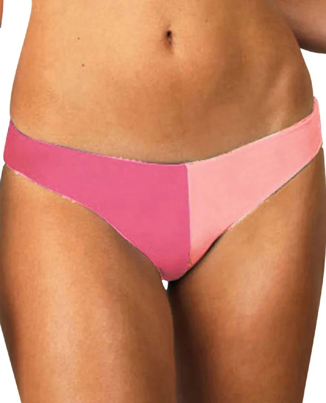 Women's Moderate Bikini Bottom In Santa Cruz Pink