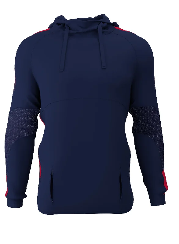 Customkit Teamwear Pro Poly Hoody (Navy/Red)