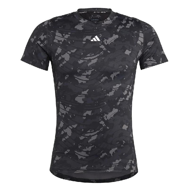 adidas - Men's Techfit Allover Print Training T-Shirt (HS9811)