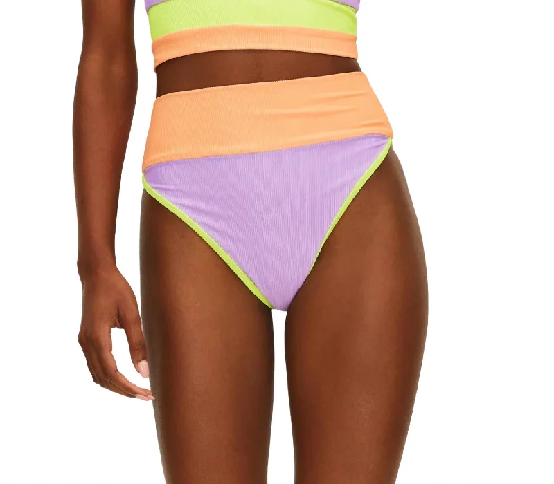 Emmy Bikini Bottom In Sundazed Colorblock