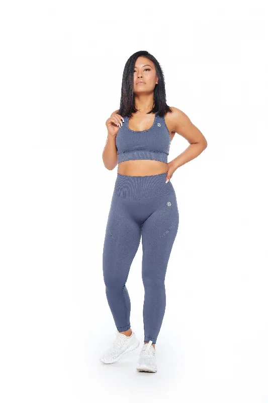 Seamless Sports Bra - Steel Grey