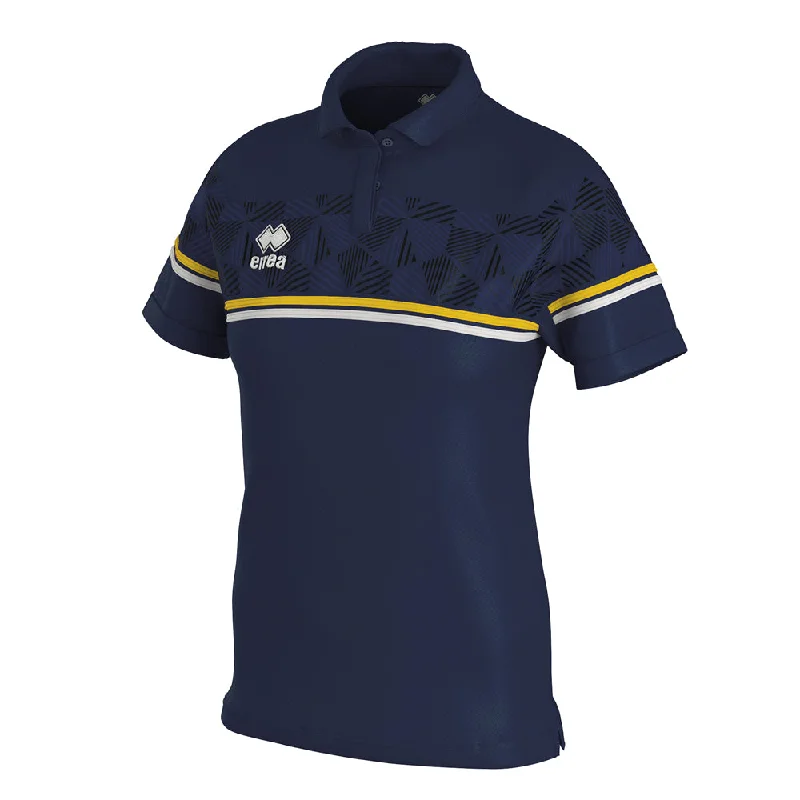 Errea Women's Darya Polo Shirt (Navy/Yellow/White)