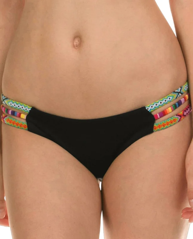 Besties Tahiti Cheeky Bikini Bottom In Isa Black