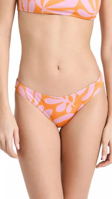 Elle Bikini Bottom In Carnation Pink