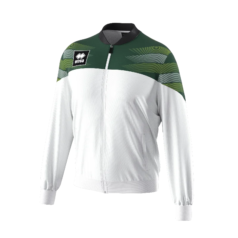 Errea Billy Jacket (White/Dark Green/Green Fluo)