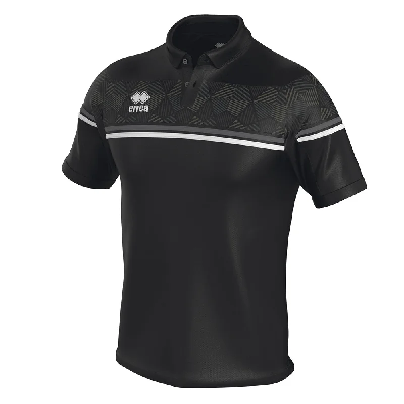 Errea Dominic Polo Shirt (Black/Anthracite/White)