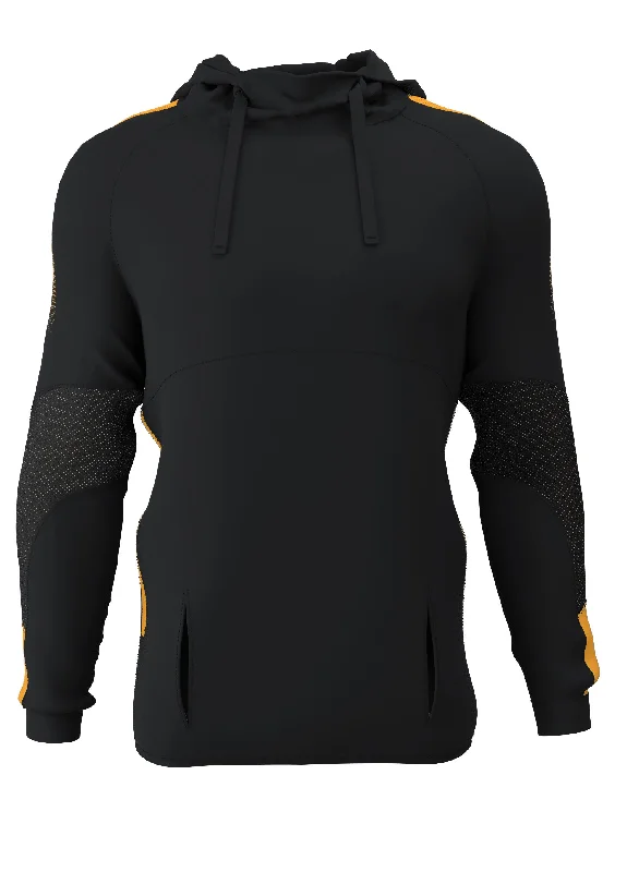 Customkit Teamwear Pro Poly Hoody (Black/Amber)