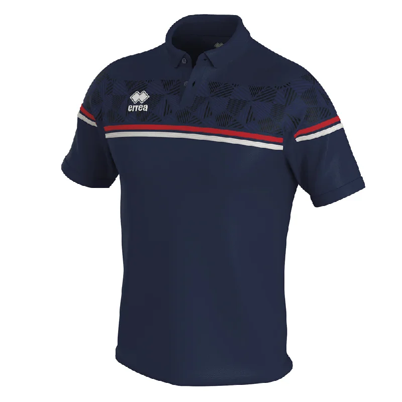 Errea Dominic Polo Shirt (Navy/Red/White)