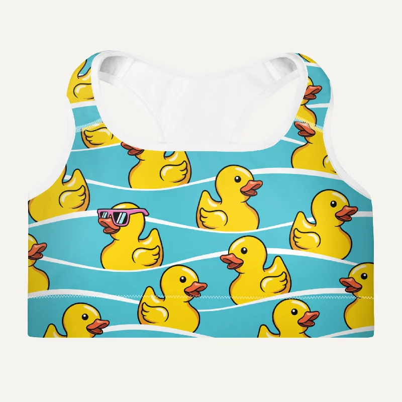 Rubber Ducky Padded Sports Bra