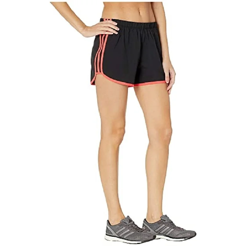 Adidas Women's M20 Reflective Running Shorts Black/Red Size Extra Large - XL