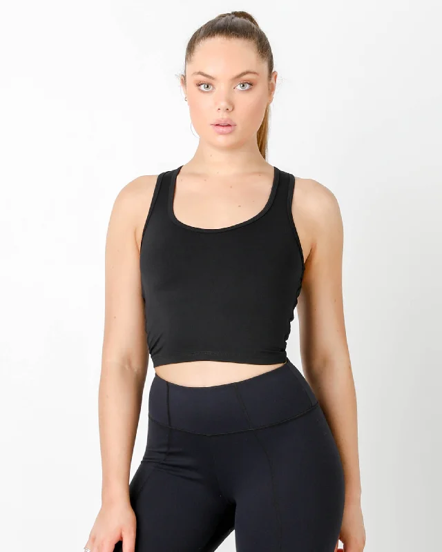 Black Gia Racer Tank Top