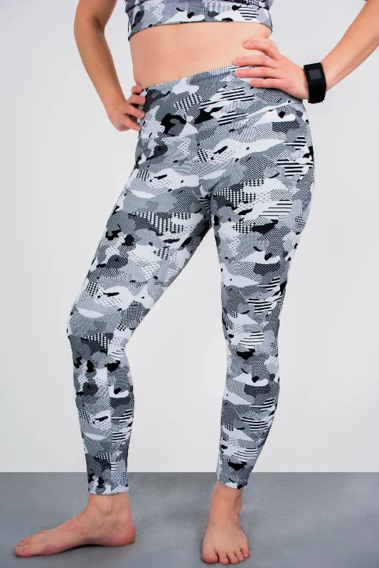 White Aria Camo Leggings