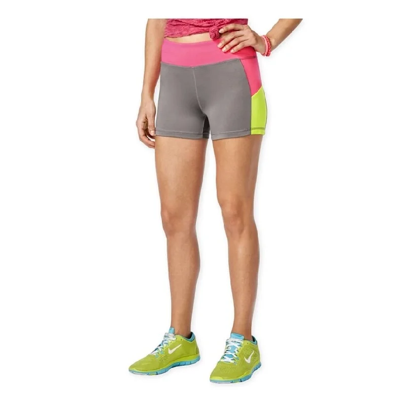 Energie Womens Sunny Colorblock Athletic Compression Shorts