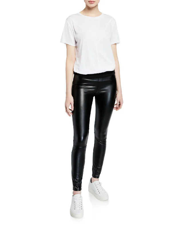 Faux Leather London Pant In Black