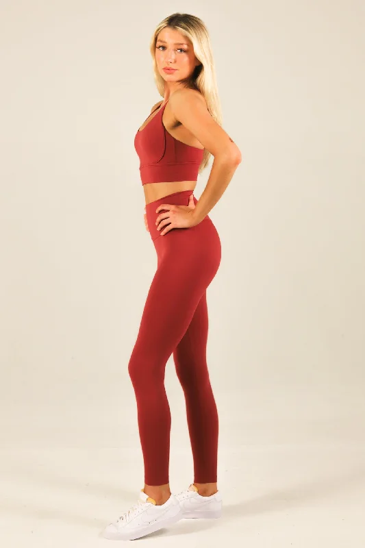 Flex Leggings - Merlot