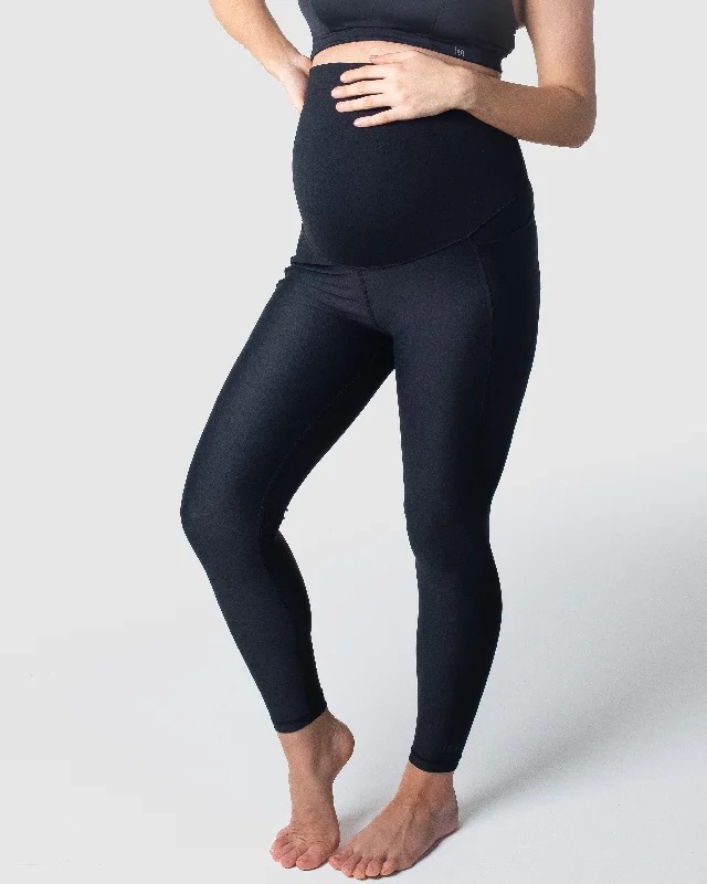 FOCUS BLACK MATERNITY SPORTS LEGGINGS