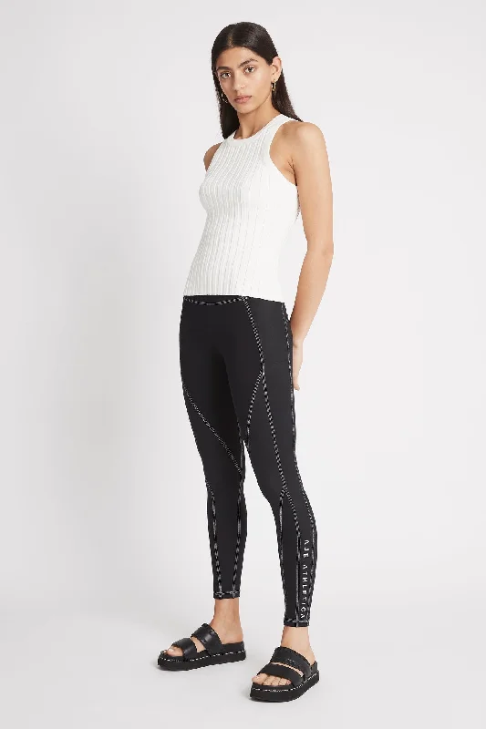 High Rise Full Length Panelled Legging 020