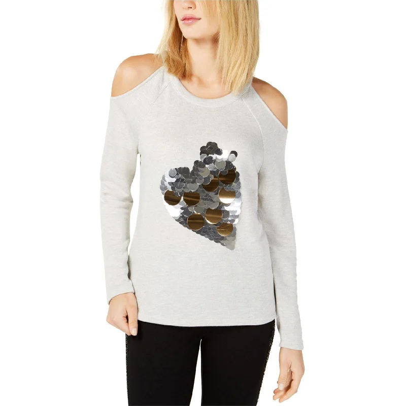 I-N-C Womens Sequin Heart Sweatshirt