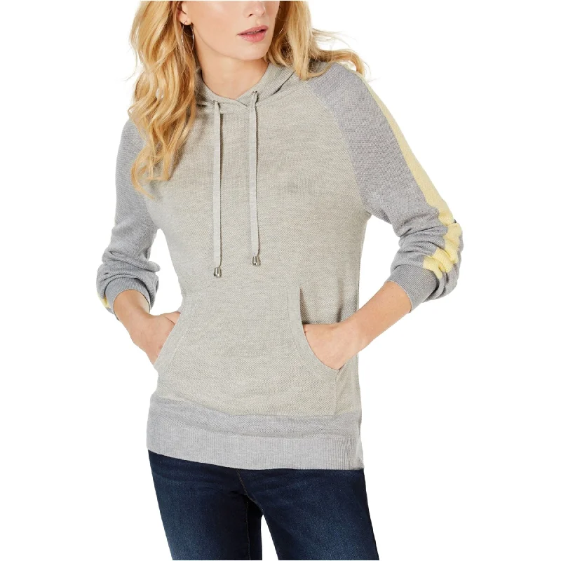 I-N-C Womens Varsity Stripe Hoodie Sweatshirt