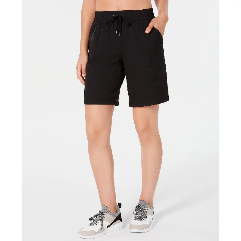 Ideology Women's 9" Woven Shorts Black Size Small