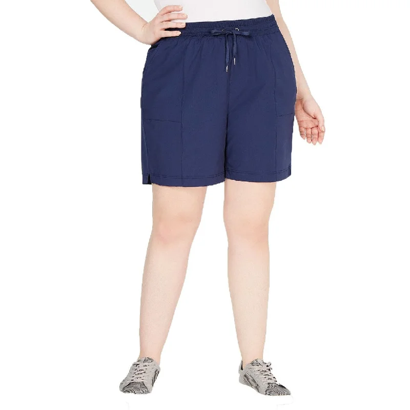 Ideology Women's Plus Size Woven Shorts Navy Size 2 Extra Large - XX-Large