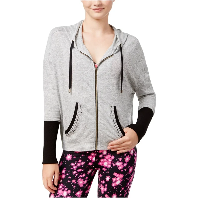 Material Girl Womens Active Embellished Hoodie Sweatshirt