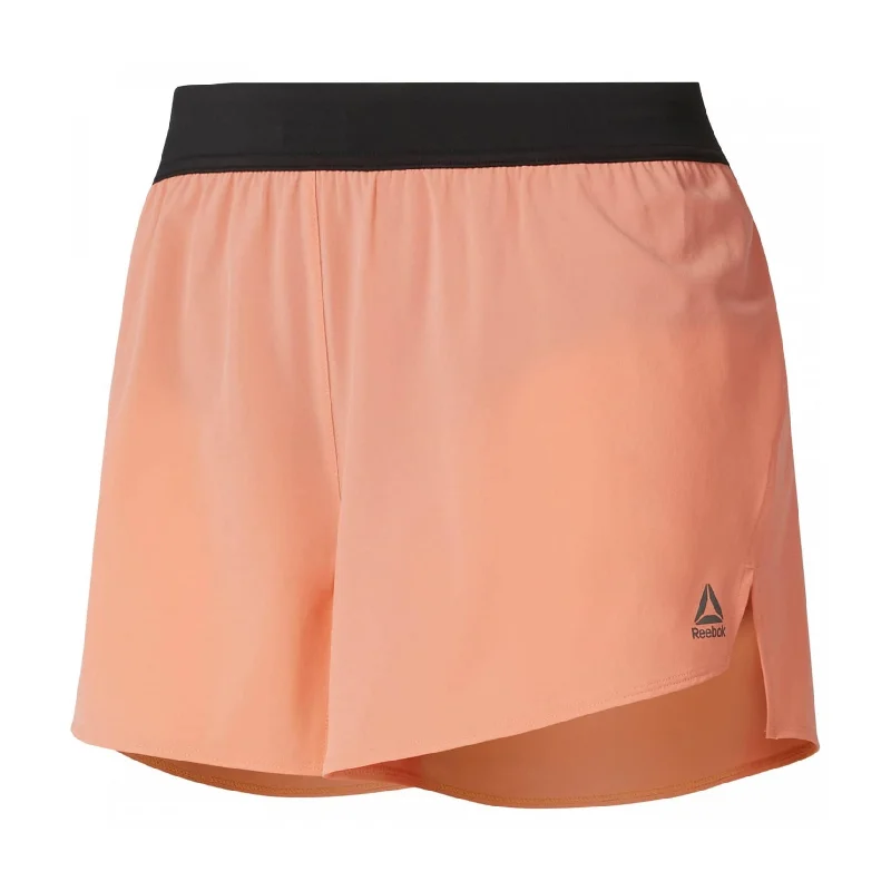 Reebok Womens Epic Lightweight Athletic Workout Shorts, Orange, Small