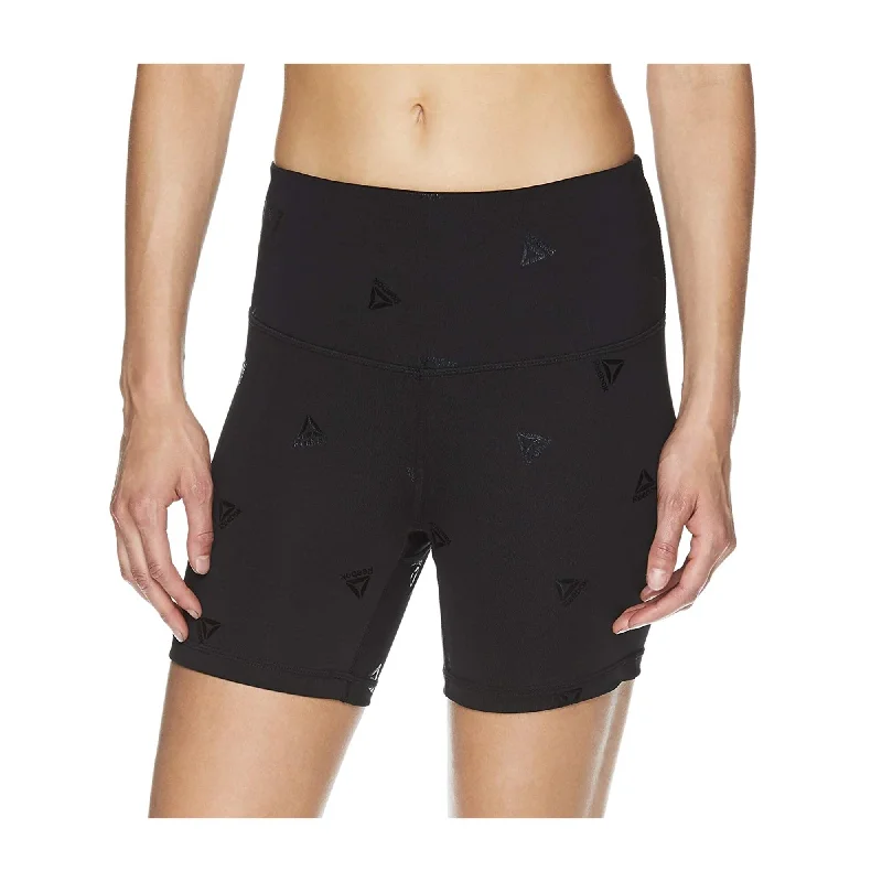 Reebok Womens Fitted Highrise Athletic Compression Shorts