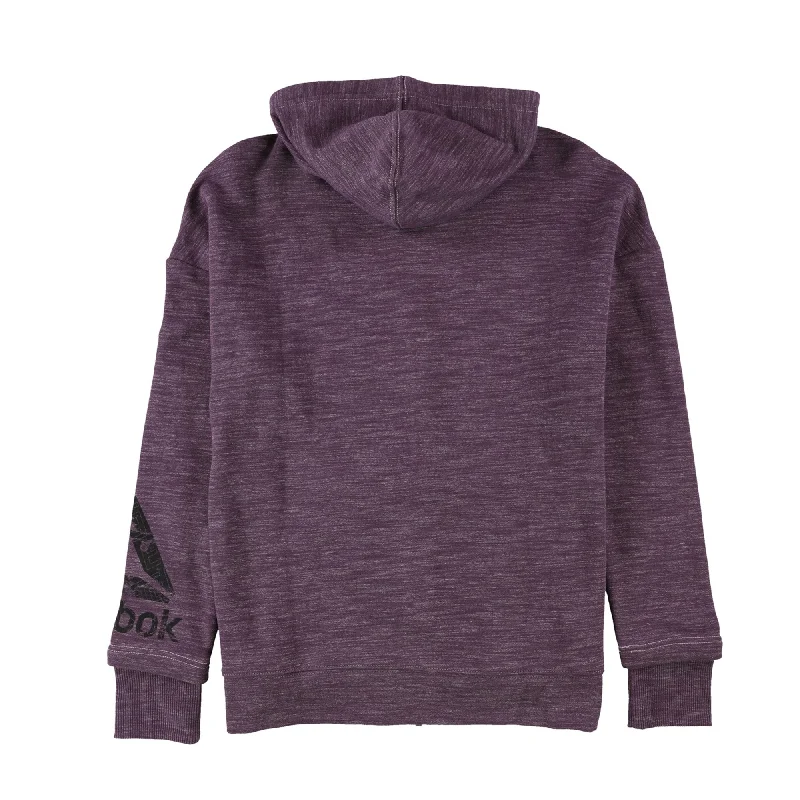 Reebok Womens Marble Hoodie Sweatshirt, Purple, X-Small