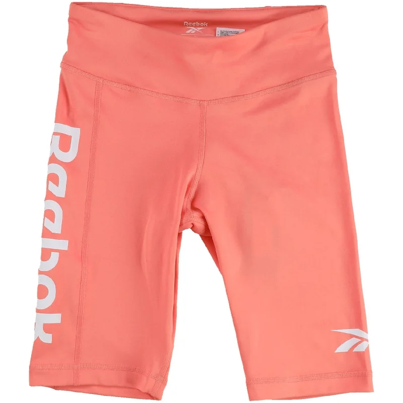 Reebok Womens Training Essentials Athletic Workout Shorts, Orange, Small