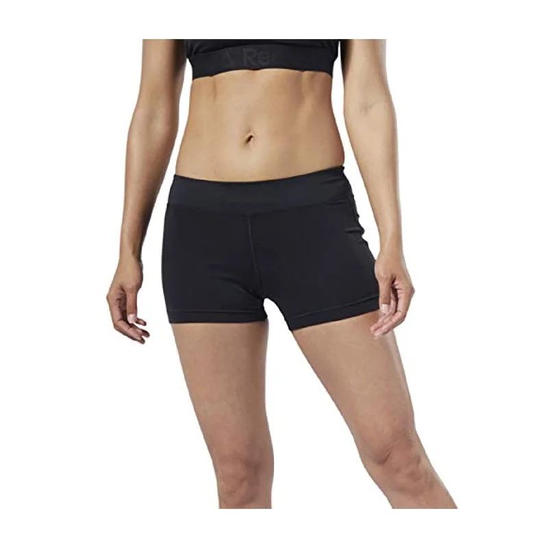 Reebok Womens Work-Out Ready Athletic Workout Shorts, Black, Large