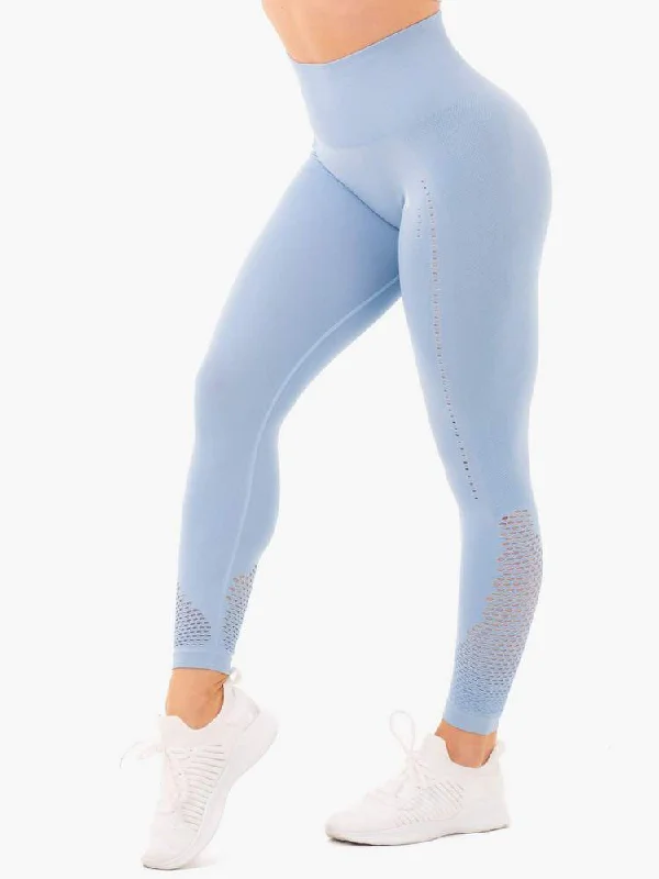 SEAMLESS STAPLES LEGGINGS - DENIM BLUE MARL