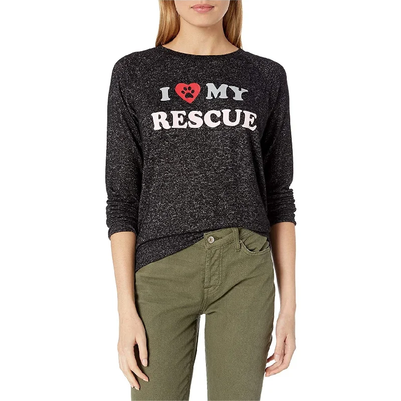 Skechers Womens I Love My Rescue Sweatshirt, Black, Small