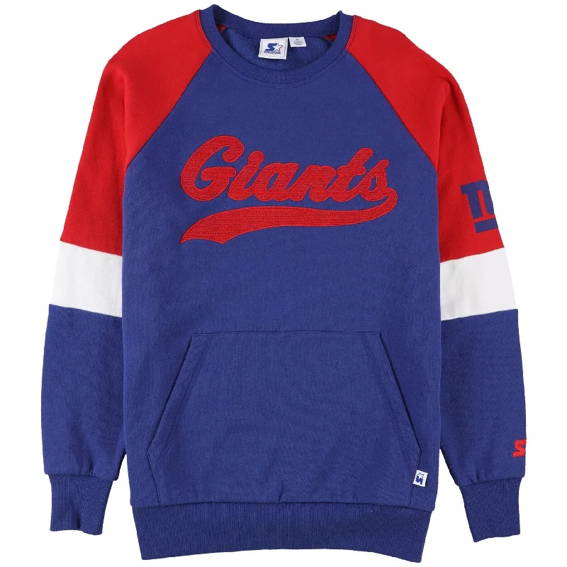 STARTER Womens New York Giants Sweatshirt, Blue, Medium