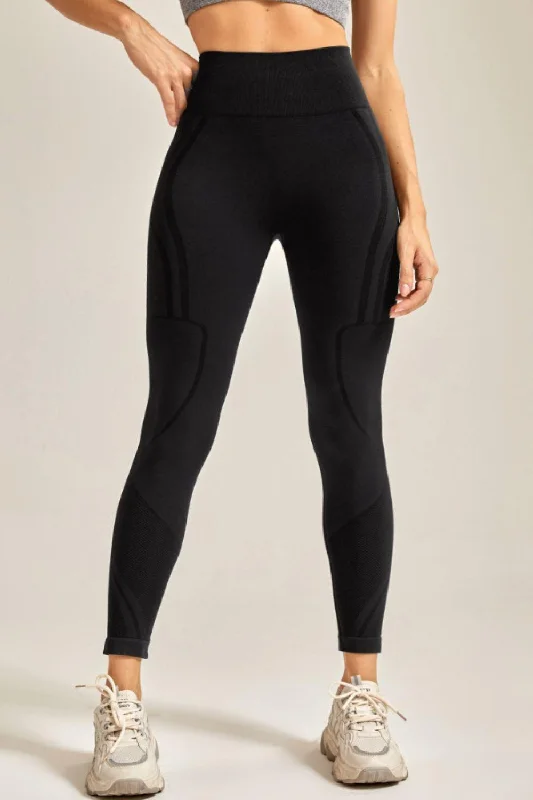 Wide Waistband Long Active Pants