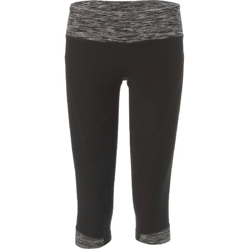 Women's Rythm Wide Waistband Capri Leggings In Black